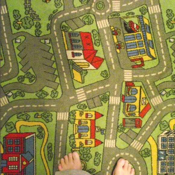 BOYS ROOM TOWN & ROADS AREA RUG - Picture 3 of 7